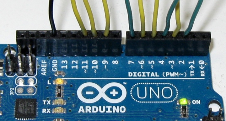 Wire connections to Arduino Uno